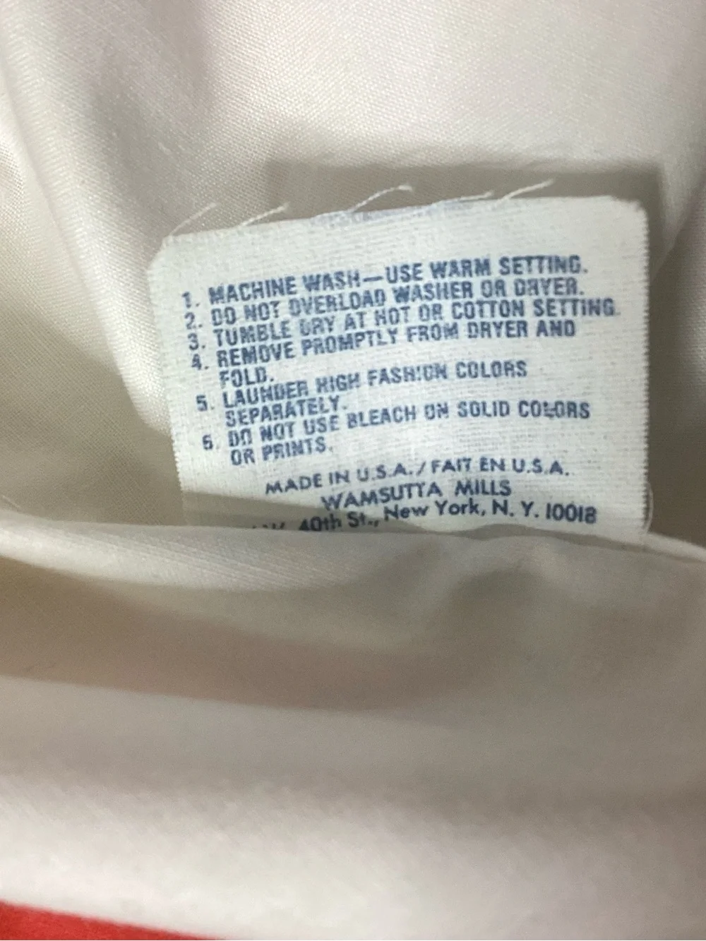Vintage Wamsutta Rainbow Standard Pillowcase USA EUC